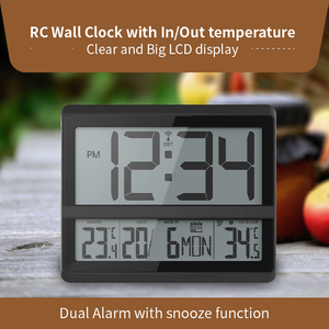 Digital Indoor/Outdoor Atomic Clock Thermometer <strong>LCD</strong> <strong>Display</strong> Wireless Temperature <strong>Sensor</strong> Battery-Powered Frequency Theory OEM ODM - Product Image 5