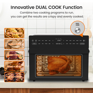 Friggitrice a schermo digitale 1800W forno 30L capacità 10 programmi preimpostati in acciaio inox Touch pulsante di controllo elettrico domestico - Product Image 4