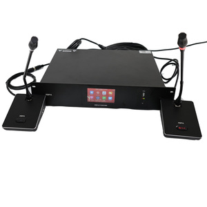 Conference Room Desktop Hand in Hand Wired <strong>Microphone</strong> with <strong>Audio</strong> <strong>Input</strong>/<strong>output</strong> Port