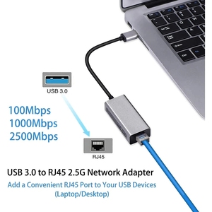 定制徽标类型C至LAN 2.5G千兆以太网适配器有线2500Mbps USB至RJ45适配器，用于PC电话 - Product Image 5