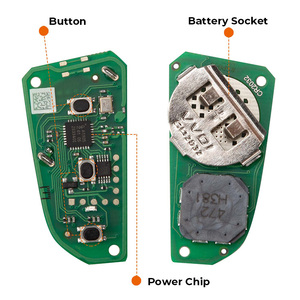 Arayüz XSDFX1EN VVDI MINI anahtar aracı Max Pro için 4 düğmeler küçük bıçak tarzı evrensel akıllı tuşları - Product Image 3