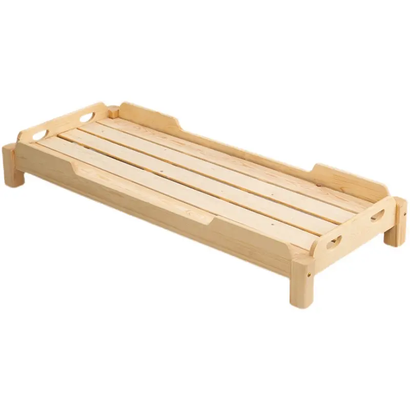 Детская кроватка для детского сада, кроватка из цельной древесины, детская специальная Штабелируемая детская специальная кровать, односпальная кровать