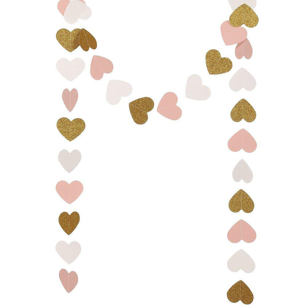 Coeur de poudre blanche dorée