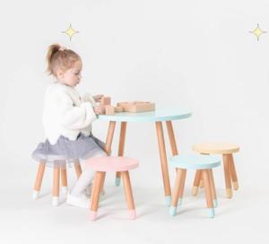 子供用ラウンドテーブルとチェアセット幼稚園センター-学習デスクとスツール - Product Image 5