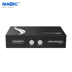 Neuheit USB Switch USB 2.0 2 in 1 out 480 Mbit/s Metall USB 2.0 Switch Sharer für Drucker Computer - Product Image 2