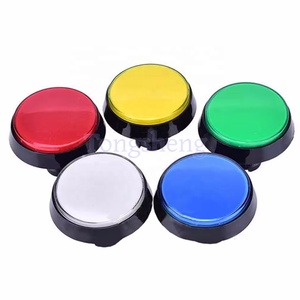 60mm Flat Plastic <strong>Button</strong> Switching Arcade Round Illuminated Game <strong>Push</strong> <strong>Button</strong> 12V Led <strong>Push</strong> <strong>Button</strong> <strong>Switch</strong> - Product Image 1