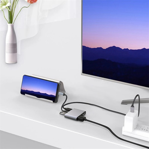 <strong>Dual</strong>-HDTV <strong>USB</strong> C Hub to 87W PD Charge <strong>USB</strong> 3.0 <strong>Dual</strong> <strong>Screen</strong> Display <strong>Adapter</strong> Dock Station for Macbook Air Pro Laptop Type C Splitter - Product Image 5