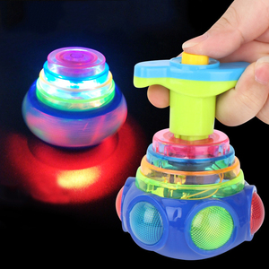 Yapışkan jiroskop torbalı yuvarlak aydınlık oyuncak hafif müzik dönen Gyro başlatıcısı rastgele renk Gyro - Product Image 2