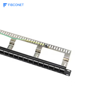 19 "24 puertos Cat6A STP Panel de conexión de red Marco de distribución de montaje en rack con gestión de cables - Product Image 5