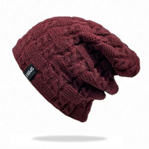 Женская вязаная шерстяная шапка с логотипом - Product Image 4