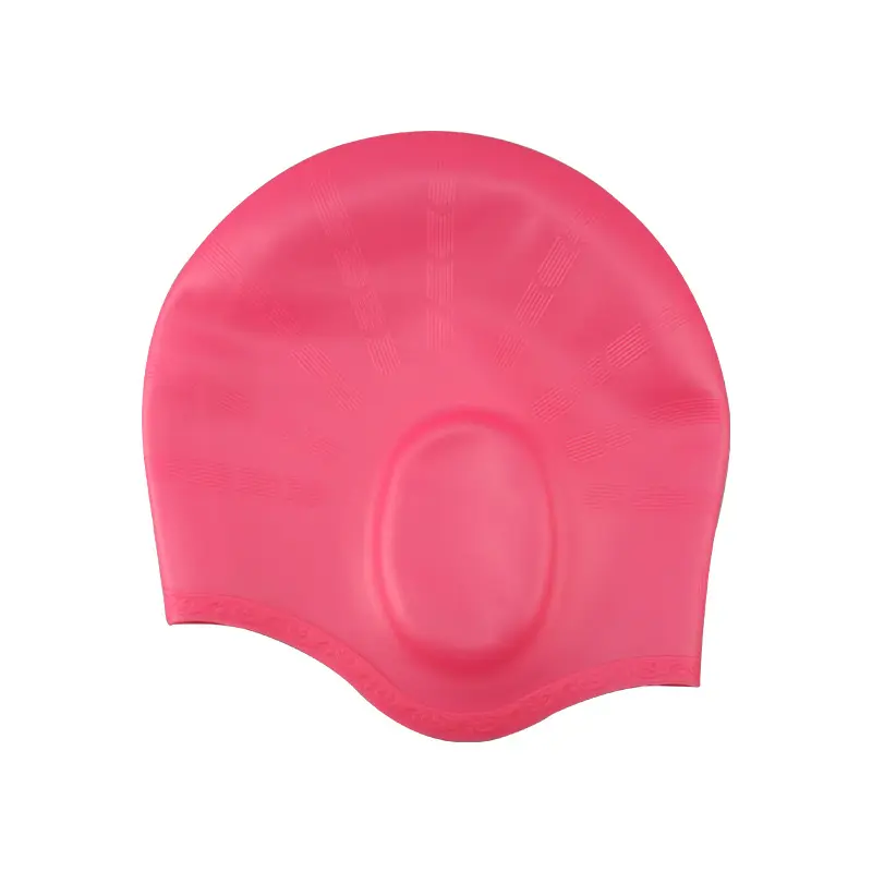 قبعة سباحة احترافية لحماية الأذن للبالغين مانعة للانزلاق و الإسقاط وغير شريطية للنساء
