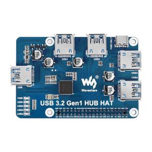 Waves hare USB3.2 Gen1 HUB HAT für Raspberry Pi, 4x USB3.2 Gen1 Ports, Treiber freie Erweiterungsplatine-KITS - Product Image 3