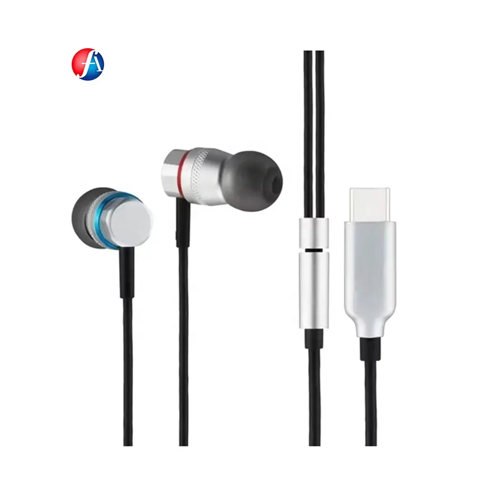 Kopfhor Bluetooth HD HIFI tipo C Auriculares con cable Auriculares deportivos Auriculares magnéticos de 3,5mm Auriculares con cable Auriculares de música con cable