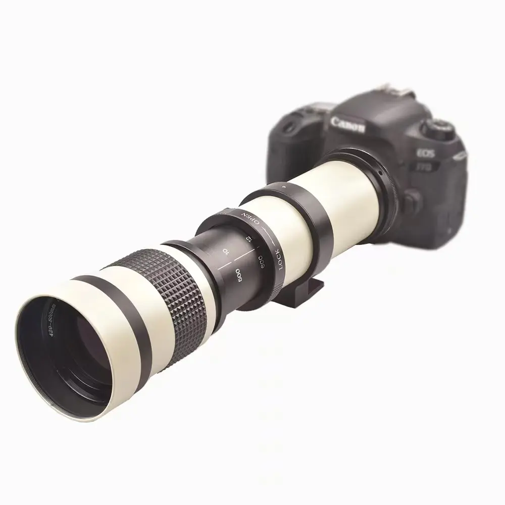 420-800 מ""מ F/8.3-16 עדשת טלפוטו סופר עדשת זום ידנית למצלמת DSLR של קנון ניקון סוני פנטקס