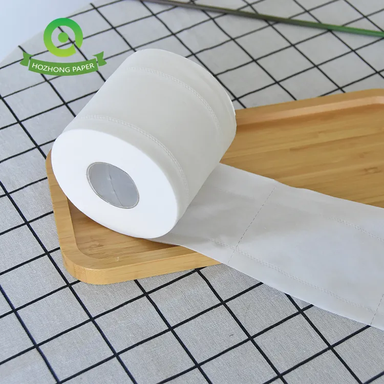 Rollo de papel higiénico de 2 capas, rollo de pulpa de madera virgen a granel, envuelto indivdualmente, fino y cómodo, producto en oferta