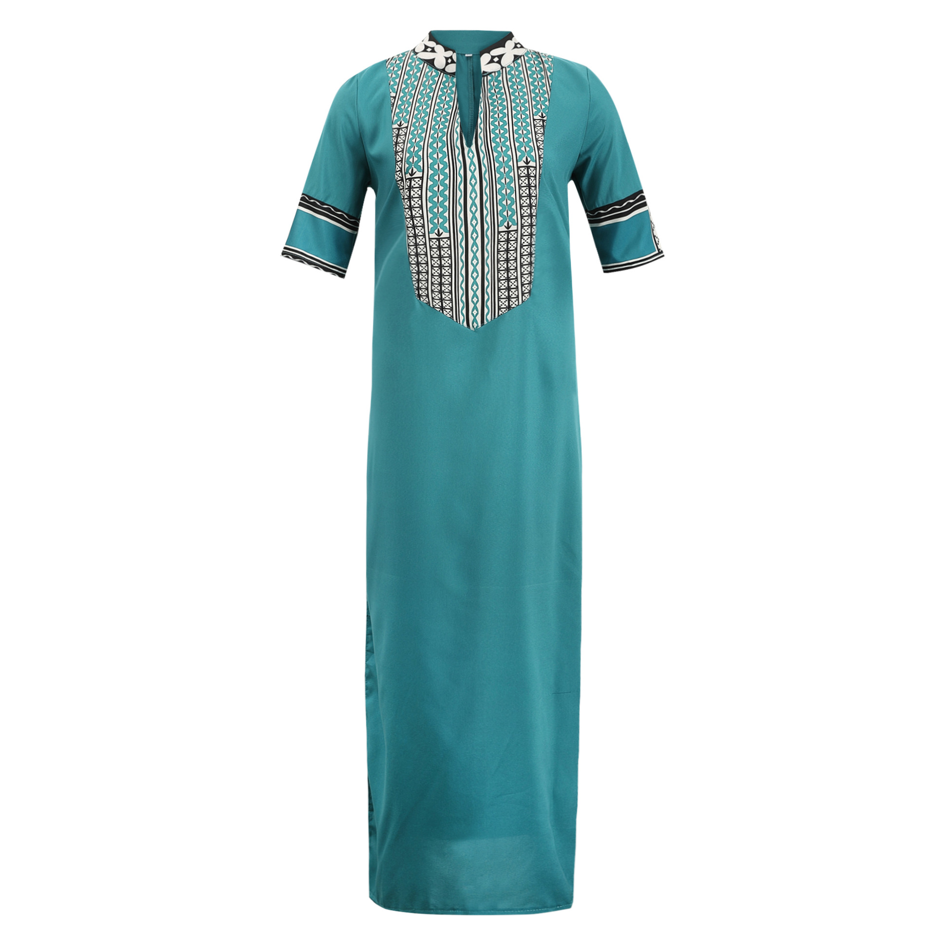 Popular New Styles Floral Print Split Maxi Womens National Casual Dresses Bohemian Dress for Women