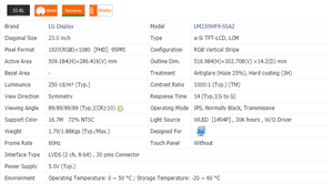 -Дисплей 23,0 дюймов монитор компьютера 1920(RGB) x 1080 LM230WF9-SSA2 планшетный ПК Android 89/89/89/89 (Typ.) - Product Image 4