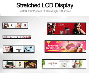 OEM 23,1 Zoll Ultra Wide Stretched Bar Bildschirm LCD-Werbung Display Regale 4K Auflösung Android Network SDK-Funktion - Product Image 3