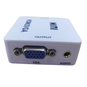 Caja convertidora Full HD 1080P HDTV a VGA con audio y chaqueta de PVC USB para monitores HTVs Computadoras - Product Image 3