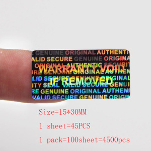 30*15MM <strong>Original</strong> Hologram Sticker Warranty Sticker Void if Tampered in Stock