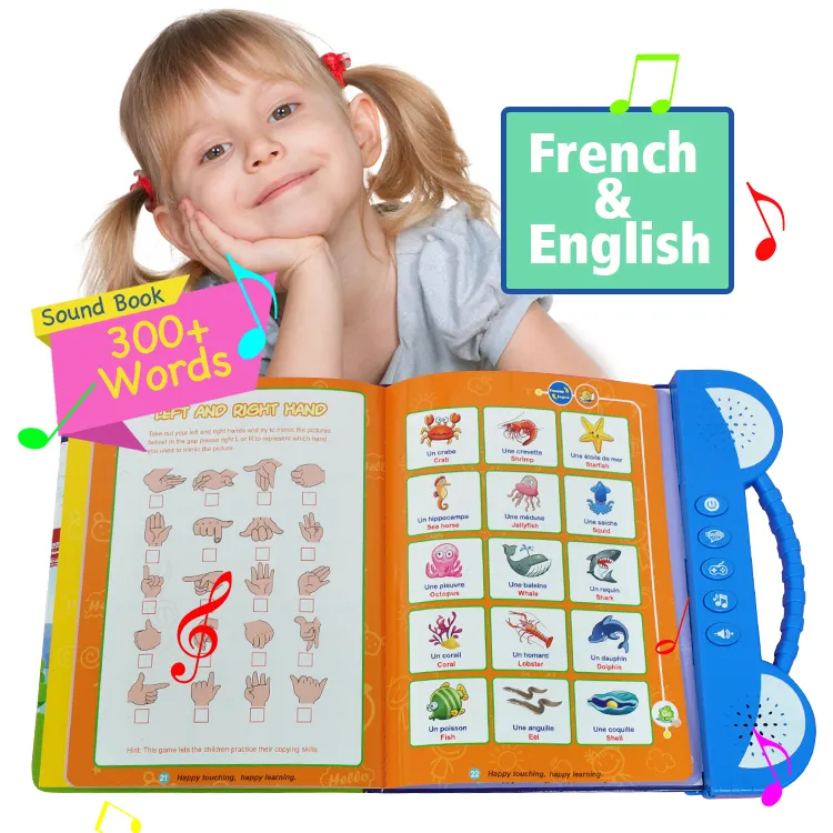 Oem özel baskı öğrenme alman A1 dil Grammer talep üzerine baskı kitap çocuk kitapları ses
