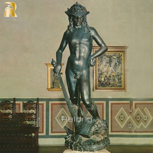 Nổi tiếng ngoài trời kim loại Cooper hình điêu khắc cổ điển cuộc sống Kích thước donatello Bronze David tượng - Product Image 5