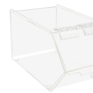 Stackable Acrylic kẹo thùng trong suốt lucite Ice Cream toppings bagel Nuts Thùng Lưu Trữ caddys với Flip-Top Nắp - Product Image 5