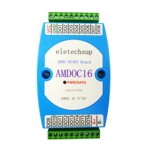 DC 9V 12V 24V 16Ch NPN PNP Módulo de salida de entrada digital RS485 MODBUS RTU Board para software de configuración de PLC