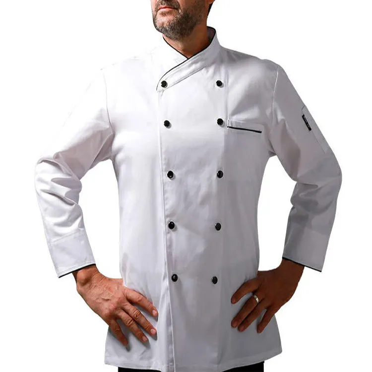 Uniforme da cuoco doppiopetto personalizzata uomo donna uniforme da Bar per Hotel uniforme da ristorante