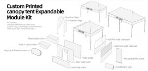 10x10ft 3x3m nhà máy gấp nhôm ngay lập tức nơi trú ẩn tùy chỉnh sự kiện mái hiên bật lên gazebo triển lãm thương mại Tán lều - Product Image 5