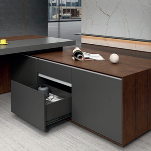 Moderno elegante grande tavolo da ufficio in legno semplice scrivania del Computer per capo/presidente/CEO Design modulare ultimo ufficio moderno - Product Image 1