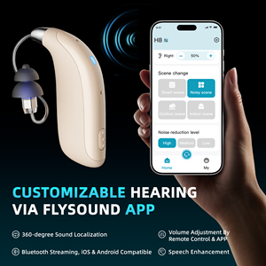 Nouvelle arrivée Rechargeable 50 canaux réglables Mini numérique IP68 étanche APP raccord BTE RIC aides auditives pour les personnes âgées - Product Image 4