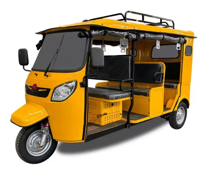 Kaliteli elektrik Tuktuk 6 yolcu Seaters elektrikli üç tekerlekli bisiklet