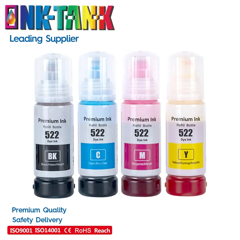 TINTEN-TANK 522 T522 Premium Farb kompatible Flasche Wasser basierte Nachfüll sublimation Tinte für Epson ET-2710 ET-4700 ET-2400 Drucker