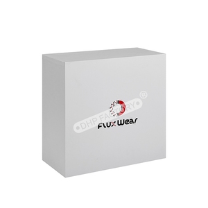 Custom Two Layer <strong>Plain</strong> White Lid and Base Hat Storage <strong>Display</strong> <strong>Box</strong> Baseball Cap Simple Showing Snapcap <strong>Box</strong> with Drawer for Shirts - Product Image 3