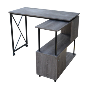 Neue Modelle Maple Cherry Holz Metall Commercial Computer Schreibtisch L-Form Büro Computer Tisch Design - Product Image 5