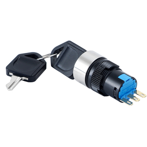 16mm 2 3 posizioni 3 vie Mini Touch Key Lock interruttore elettrico impermeabile a pulsante - Product Image 5