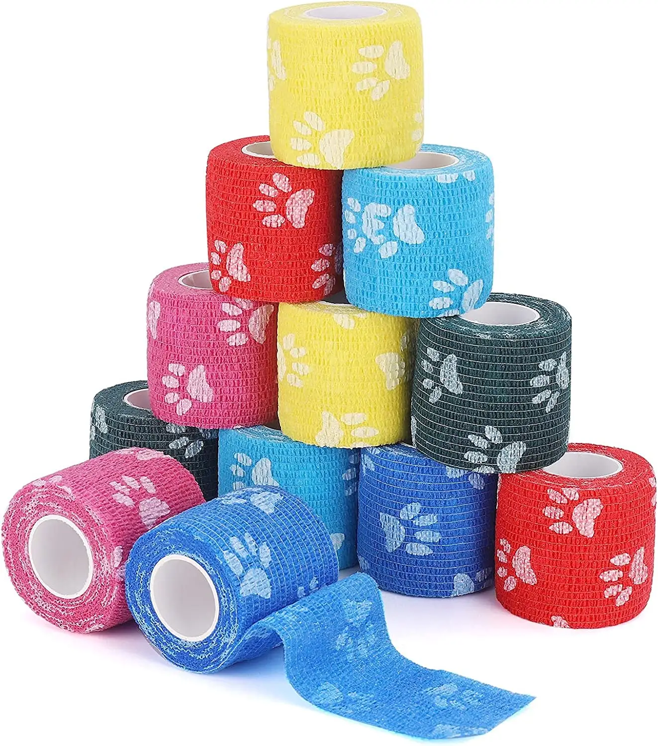 Factory Hot Selling Non woven Fabric Latex Animal Pet Vet Elastic Flexible Self Adhesive Cohesive bandage