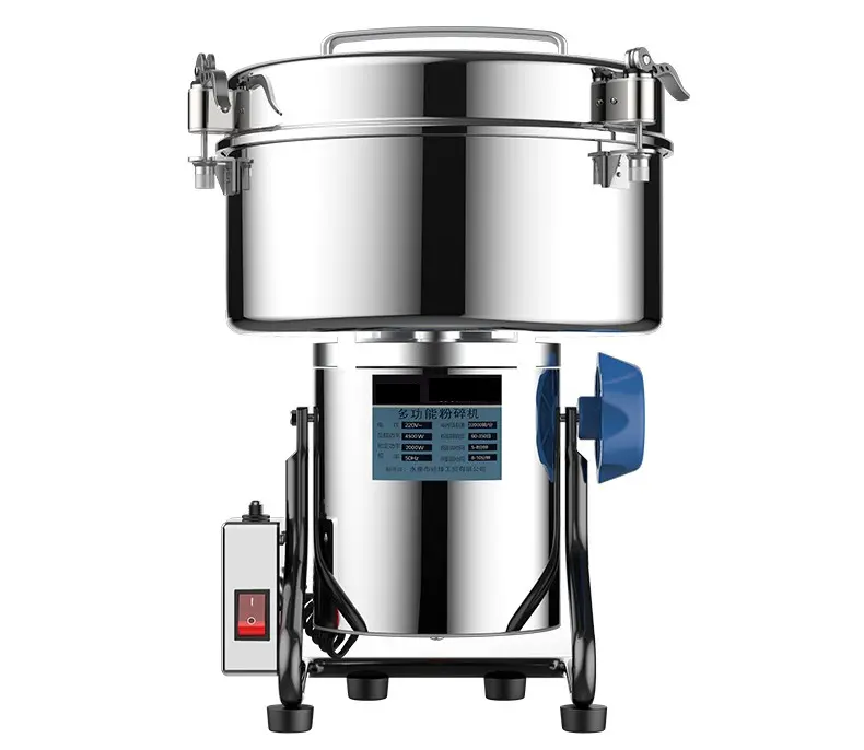 Small commercial use electric swing type 3000g rice beans powder grinder 4000g dry chili spices crushing grinding machine