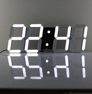 3D <strong>LED</strong> Wall Clock 6'' Digits Remote Control Digital <strong>Timer</strong> Nightlight Watch Alarm Clock for Warehouse Office Home Living Room