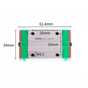 Guía lineal Hiwin HGH15CA HGH20CA HGH25CA, riel lineal de bloque y guía de movimiento lineal de carro para máquina CNC, impresora 3D - Product Image 2