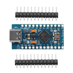 Modul Pro Micro ATmega32U4 Typ C 5V 16MHz Ersetzen Sie ATmega328 für Pro Mini durch 2-reihigen Pin-Header für Leonardo USB-Schnitts telle
