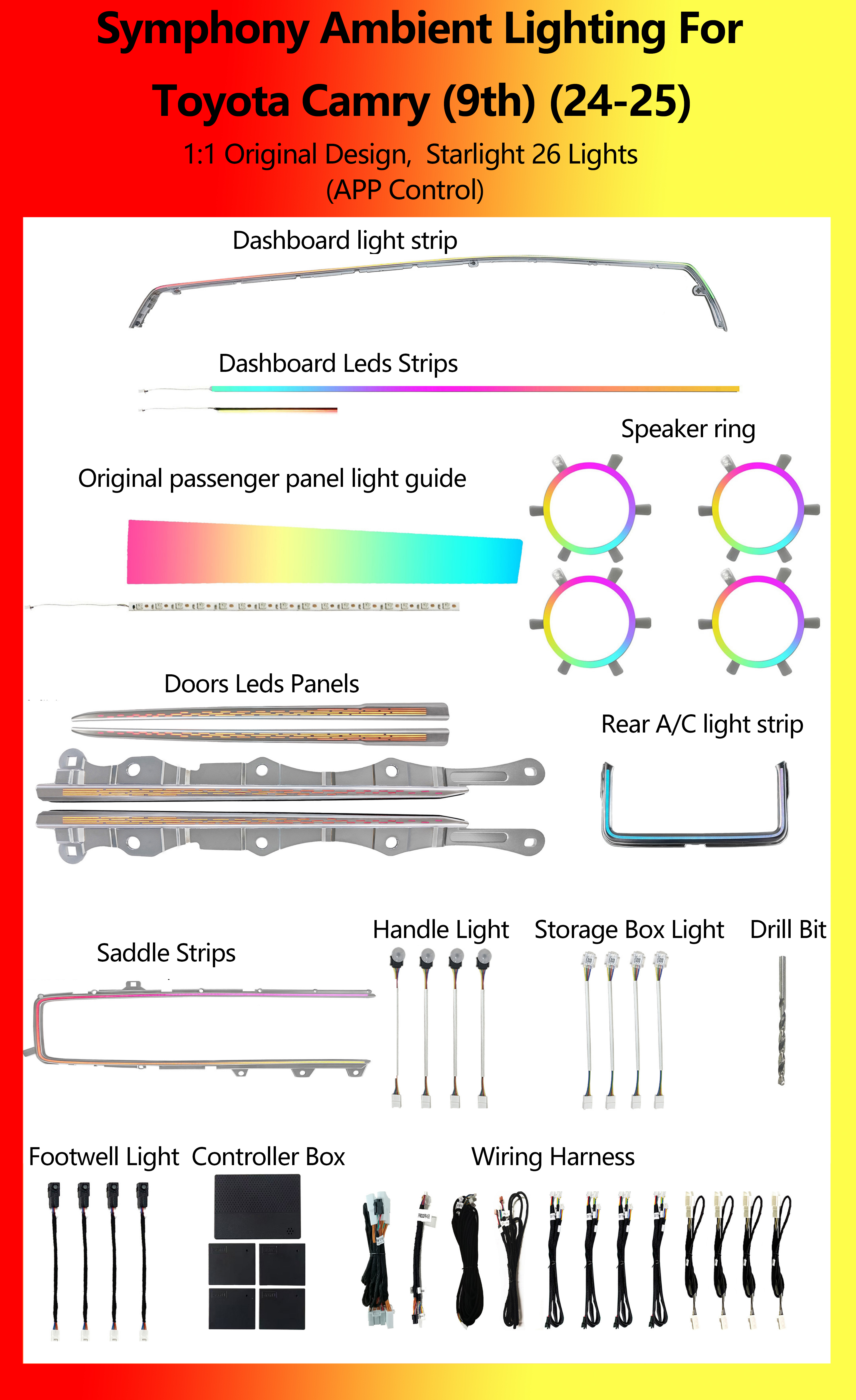 Toyota Camry (9ª generación) Starlight Symphony 26 Luces