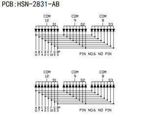 3-stellige LED 0,28-Zoll 7-Segment-Digitalanzeige Rot/Weiß/Blau/Gelb LED-Digital röhre Gemeinsame Kathode und Anode - Product Image 5