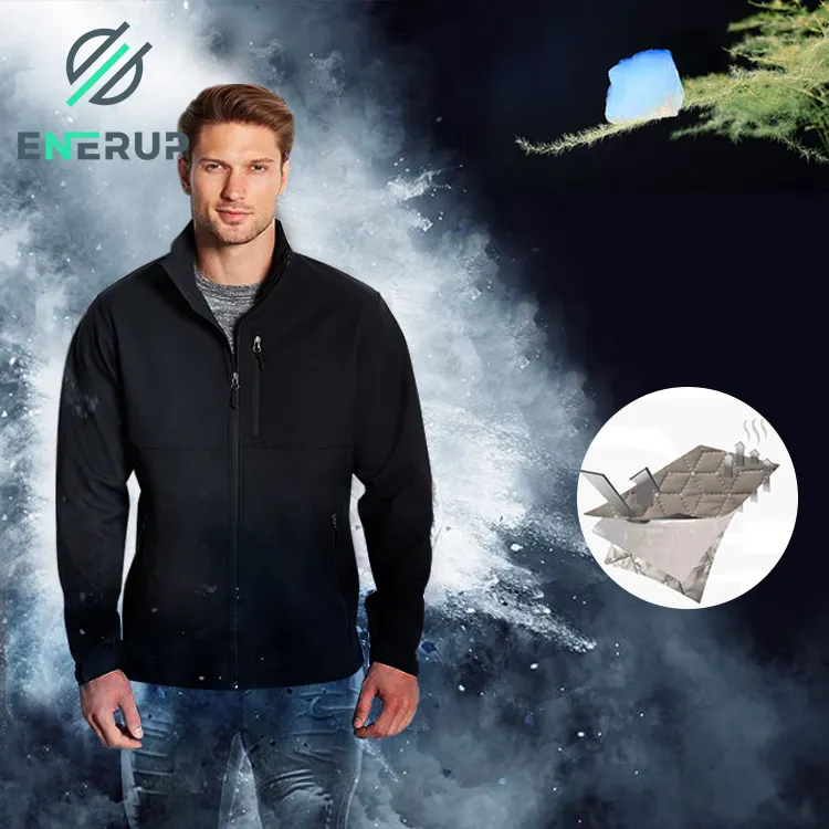 Enerup-Chaqueta Deportiva personalizada para hombre, Chaqueta de invierno con calefacción, impermeable, color negro