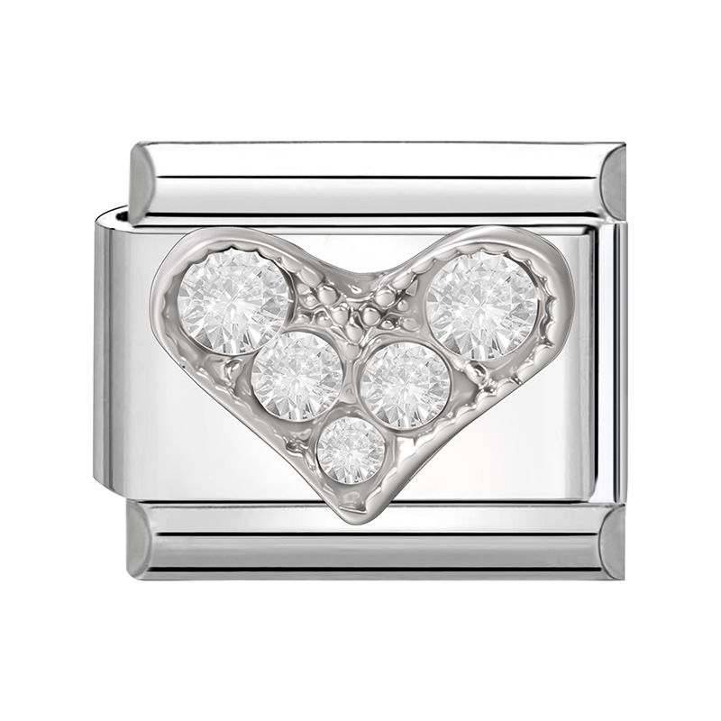 corazón de diamante blanco