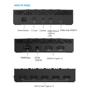 Mini <strong>PC</strong> 12th Intel Alder Lake- N200 16GB RAM 512GB M.<strong>2</strong> SSD Win11Pro Mini Computer Dual Display Super Powerful Office - Product Image 4