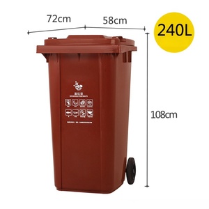Yüksek kaliteli 120L açık çöp tenekesi HDPE plastik çöp tenekesi açık üst yapı üretimi ile çöp kutuları - Product Image 2