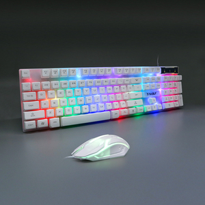 Colorful Characters Light Transmission 104 Buttons Rainbow Backlight USB Wired Peripheral Ergonomic <strong>Computer</strong> Gaming <strong>Keyboard</strong> - Product Image 4