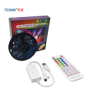 Tcwin addressable usb 5v חם מכירת רב-צבע ir38 מפתחות 5050 bt שליטה אפליקציית מוסיקה Bt 5 מטר לכל גליל הוביל ערכת אור רצועת הוביל שליטה יישום פרו מקס יישום